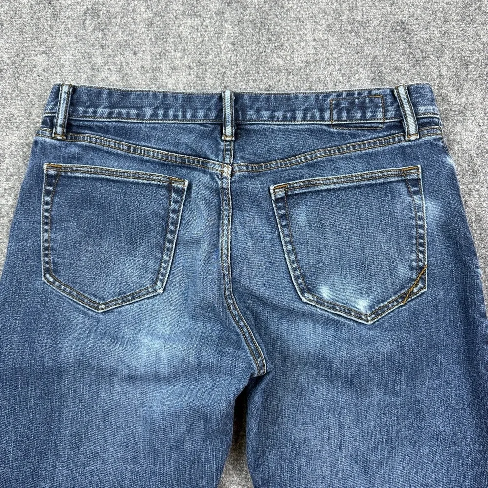 Banana Republic Straight Jeans Mens 33x32 Medium Wash Stretch Denim Blue Classic